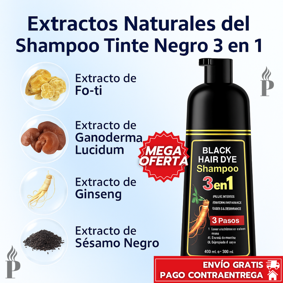 🔥Oferta Especial 3x1: Adiós Canas™ ✨- Shampoo Rejuvenecedor Instantáneo🥰, Cabello Joven en Minutos💯